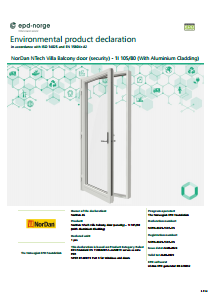 000EBA(1.0)_EPD - ND NTech Villa Balcony door (security), 1I_Timber + aluminium_105_Triple glazed.pdf